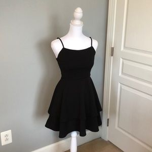 altar’d state layered black mini dress